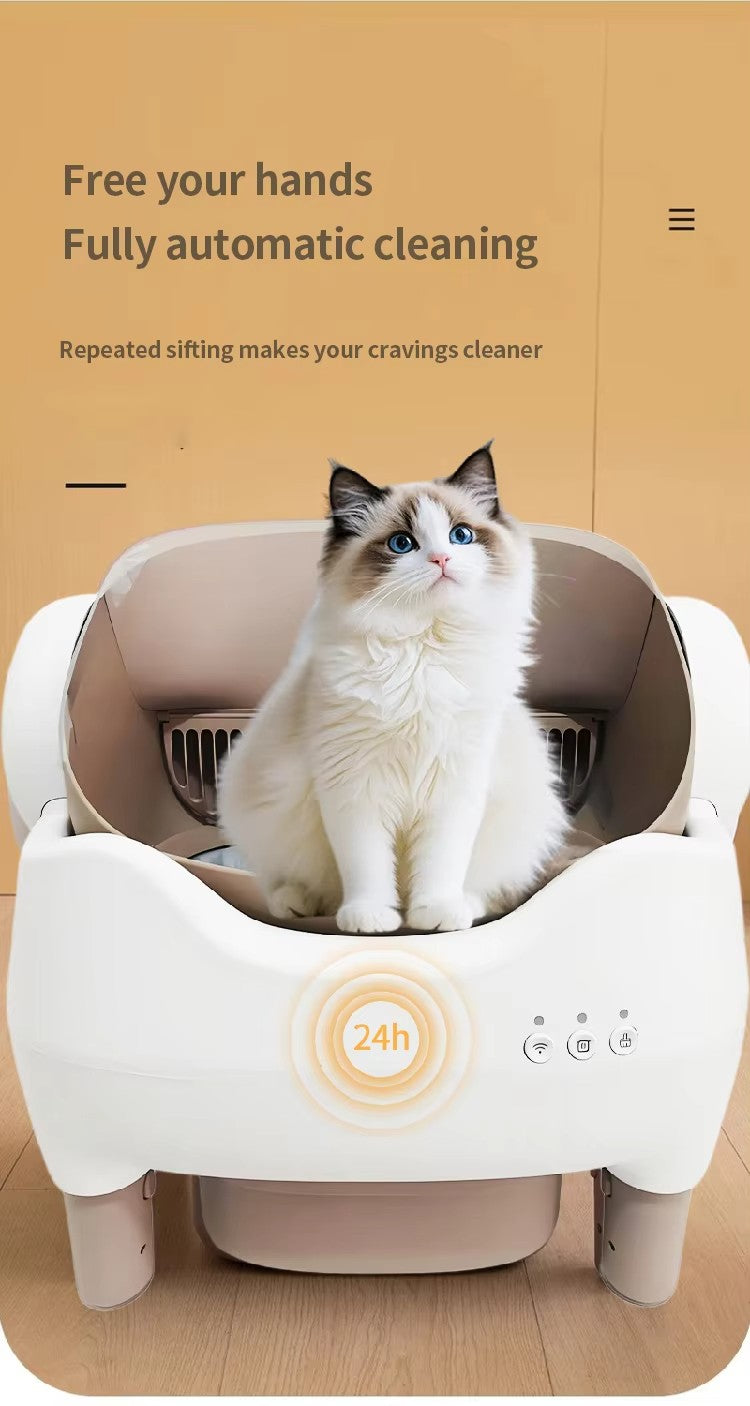 Wholesale open intelligent fully automatic cat litter box, free cat toilet, your hand electric poop shovel, intelligent cat litter box