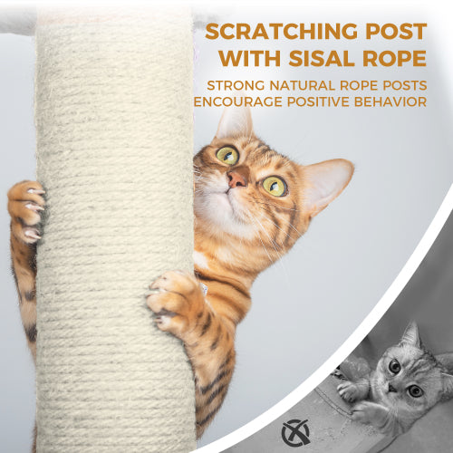 Wholesale manufacturer customizes luxurious, high-quality modern large light grey plush cat tree tower scratchers for creative cat tree houses