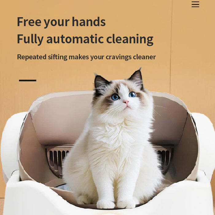 Wholesale open intelligent fully automatic cat litter box, free cat toilet, your hand electric poop shovel, intelligent cat litter box