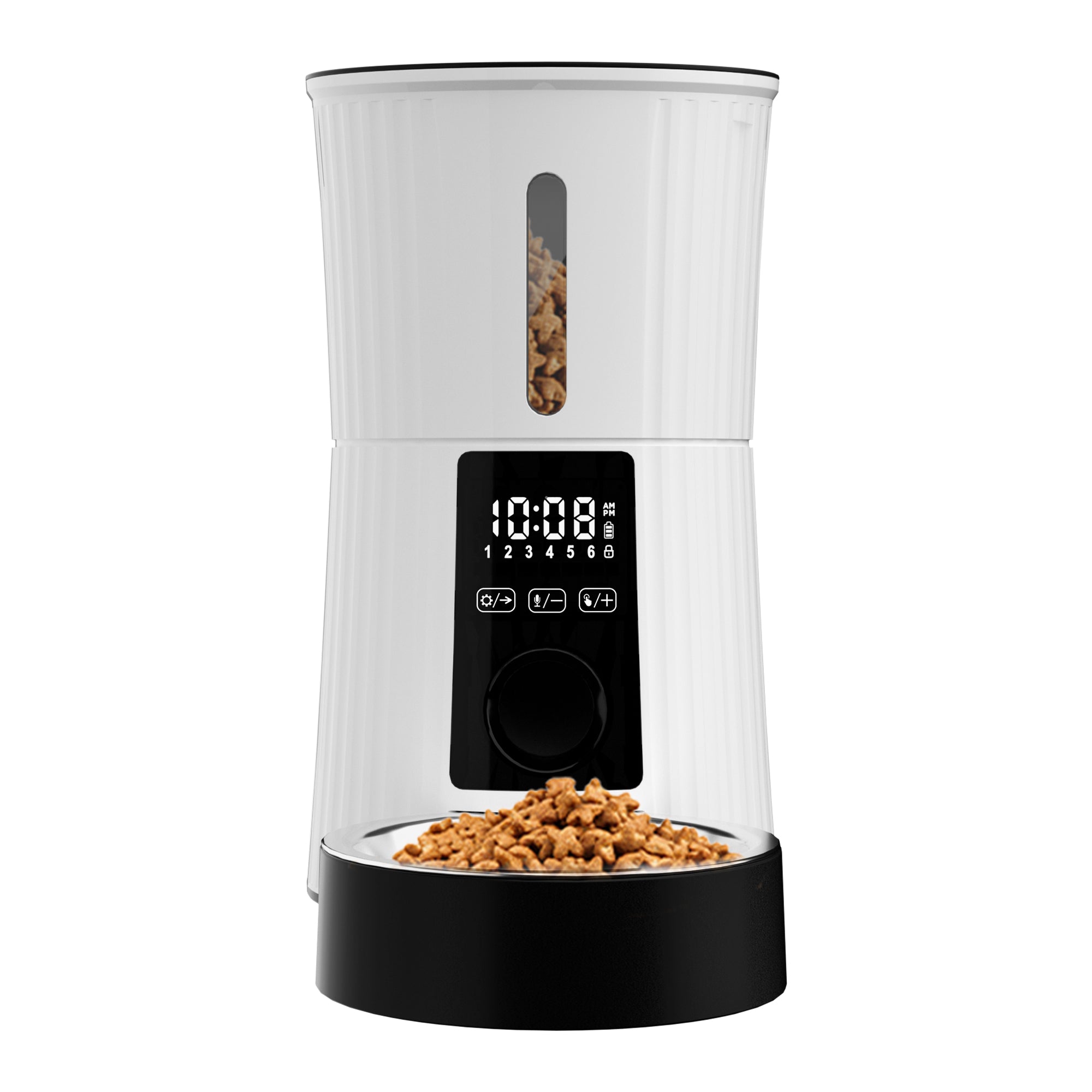 2025 Automatic cat and dog pet feeder, 4L dry food dispenser with battery, electric vehicle pet food bowl and timer feeder