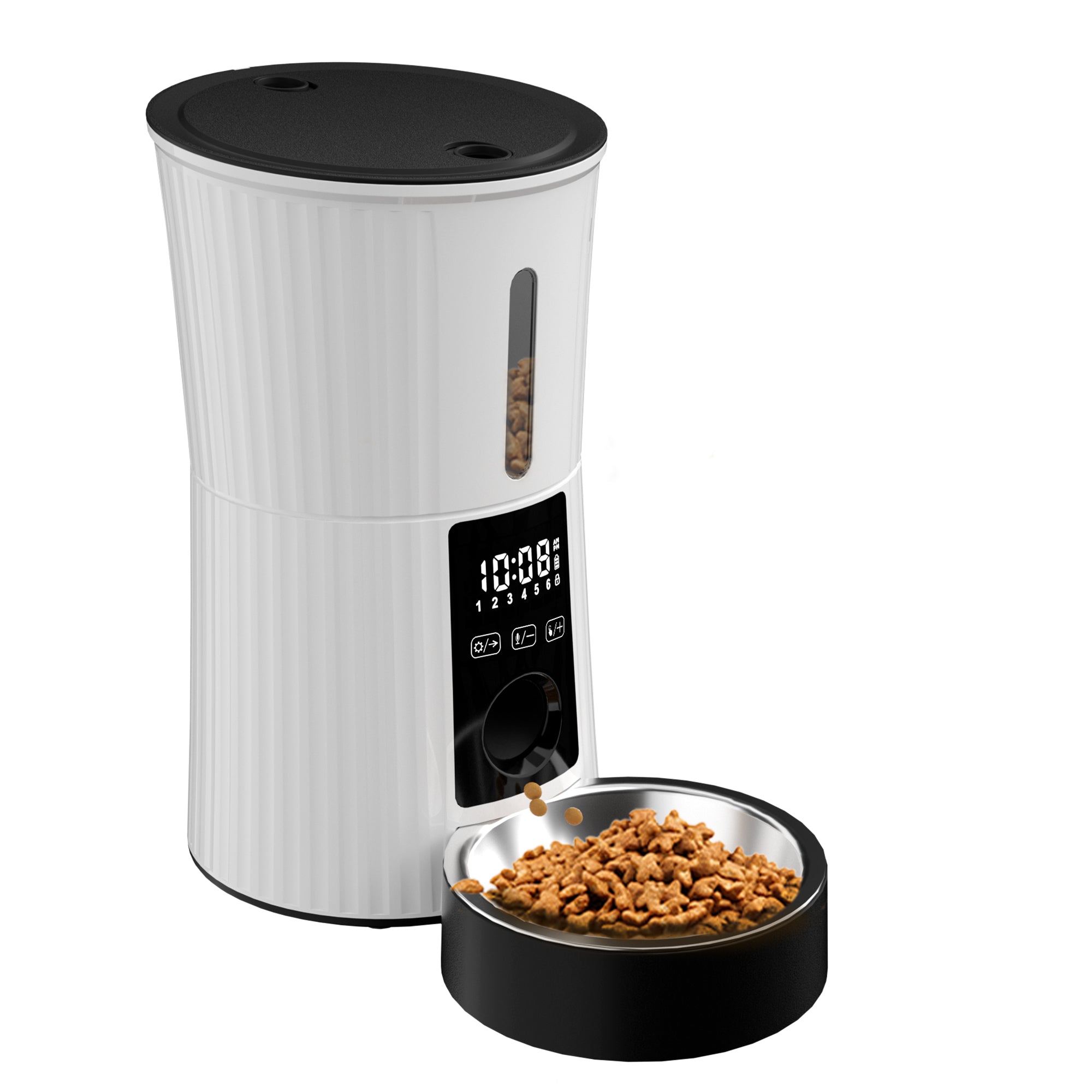 2025 Automatic cat and dog pet feeder, 4L dry food dispenser with battery, electric vehicle pet food bowl and timer feeder