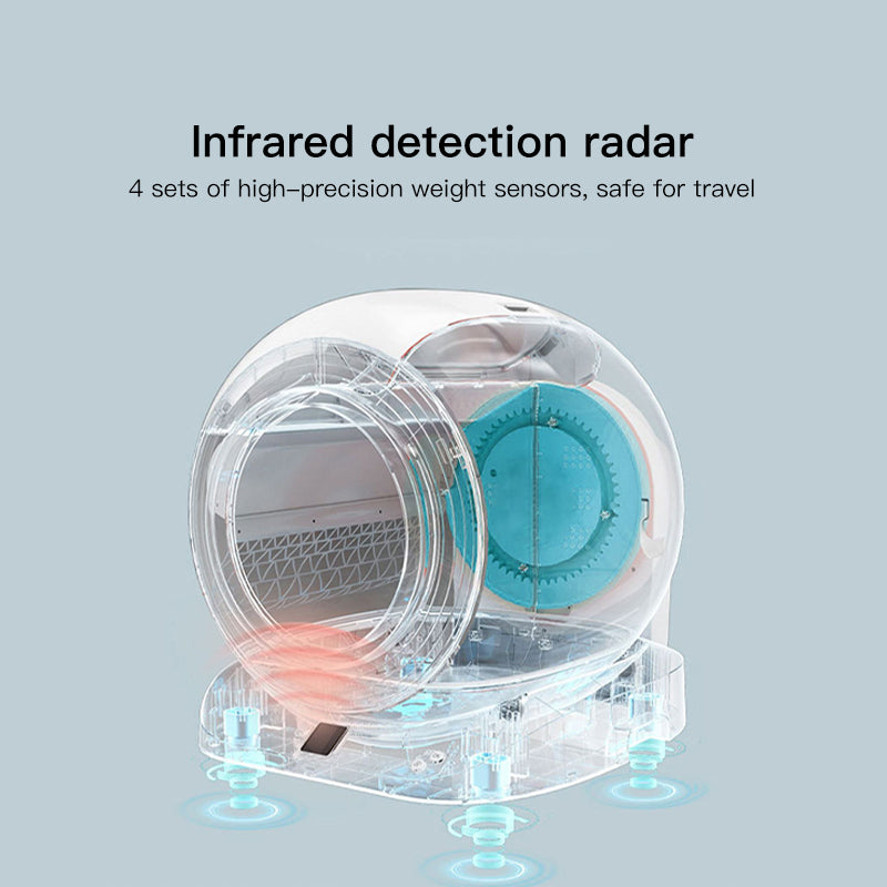 Wholesale spacecraft design large-capacity automatic self-cleaning APP remote control patent easy-to-clean pet cat litter