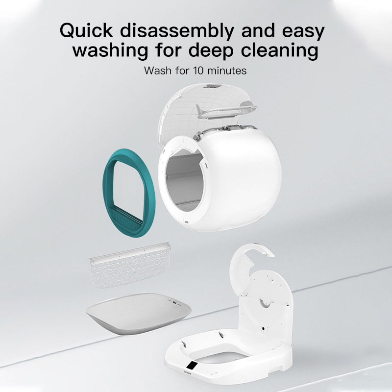 Wholesale spacecraft design large-capacity automatic self-cleaning APP remote control patent easy-to-clean pet cat litter