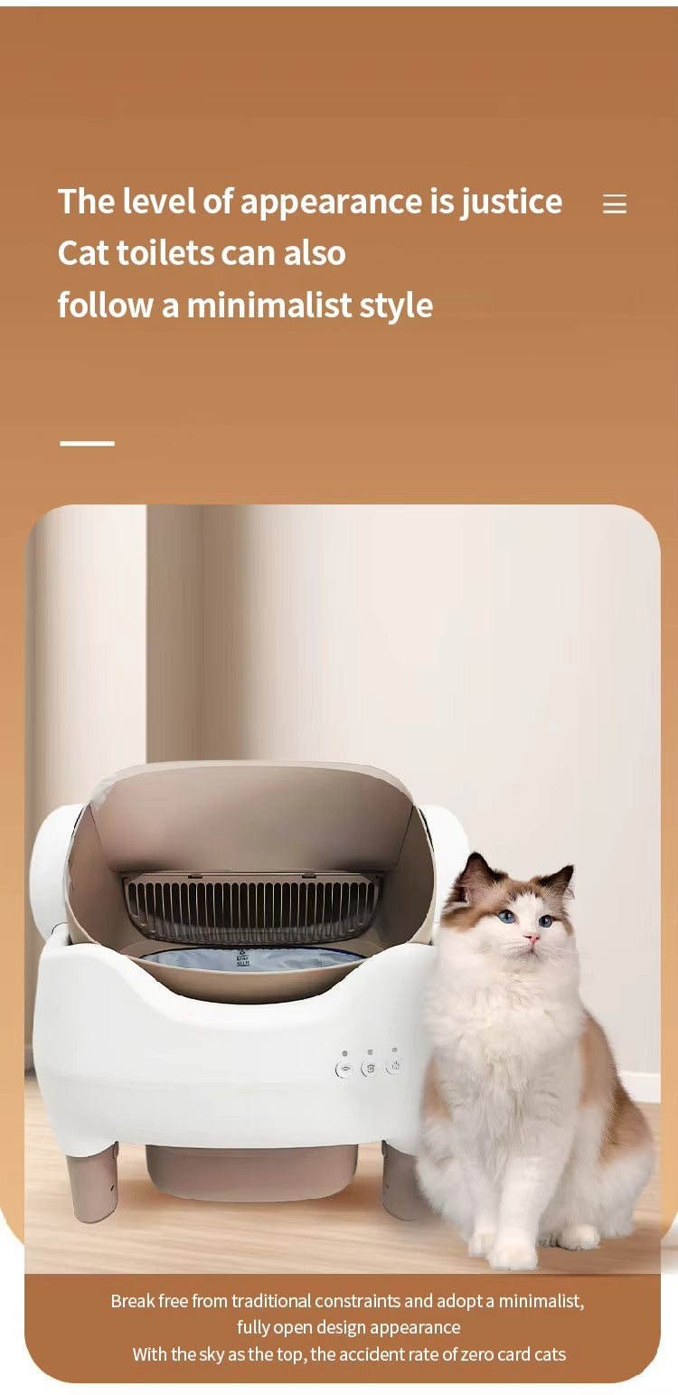 Wholesale open intelligent fully automatic cat litter box, free cat toilet, your hand electric poop shovel, intelligent cat litter box